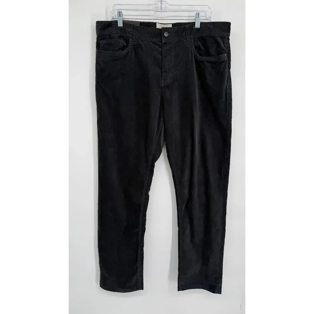 Copper & Oak Corduroy Pant Men 36 x 32 Charcoal Straight Leg Classic Traditional